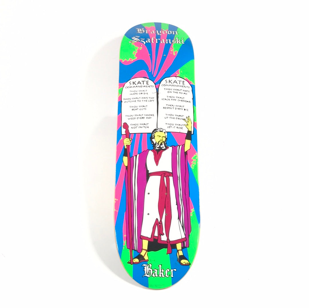 Baker Braydon Szafranski Skate Commandments Multicolor 8.0” Skateboard Deck