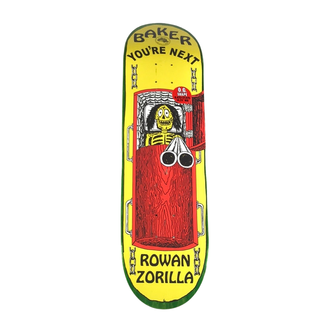 Baker Rowan Zorilla You're Next Yellow 8.475 Skateboard Deck