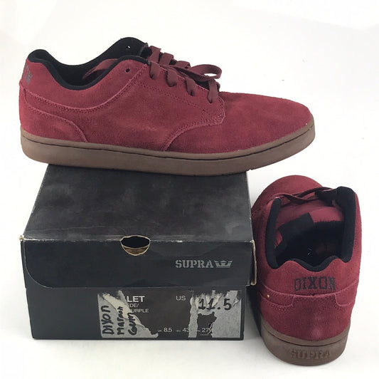 Supra Dixon Bullet Maroon/Gum US Mens Size 11.5