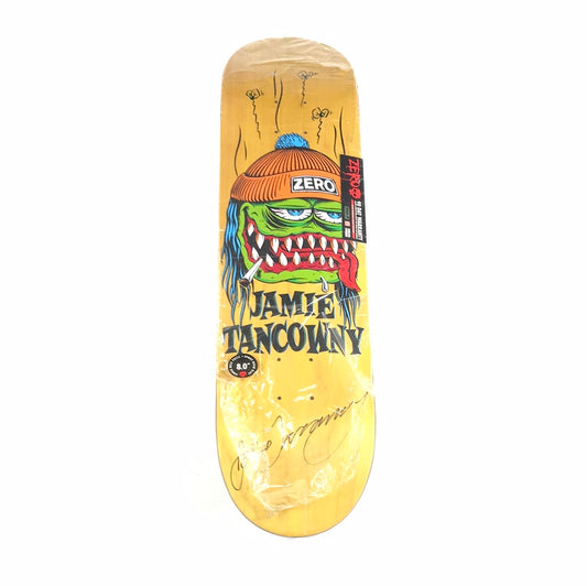 Zero Jamie Tancowny Debut Pro Signed Yellow 8.0 Skateboard Deck