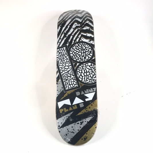 Plan B Danny Way Classic Logo Zebra Print Multi 7.75'' Skateboard Deck 2007