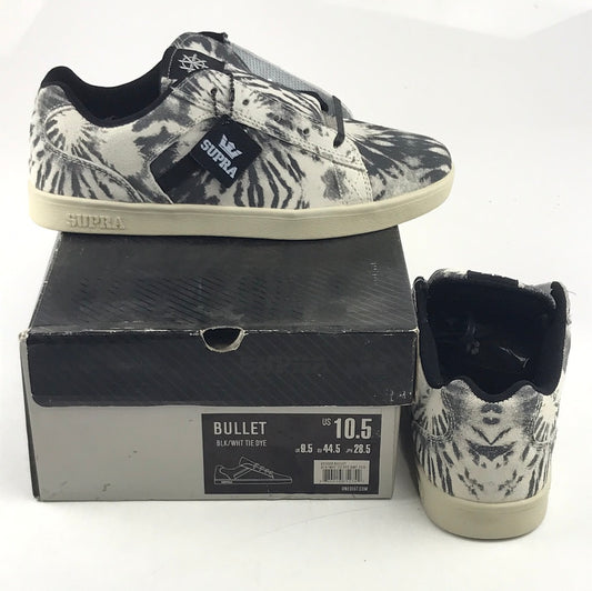 Supra Bullet Black/White Tie Dye US Mens Size 10.5