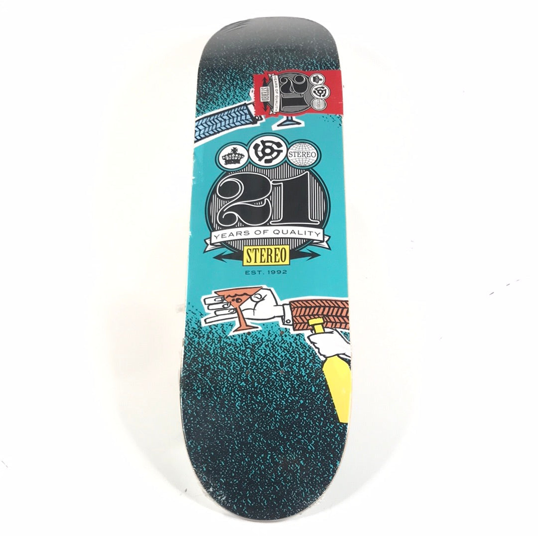 Stereo Team 21 Years Blue 8.125'' Skateboard Deck