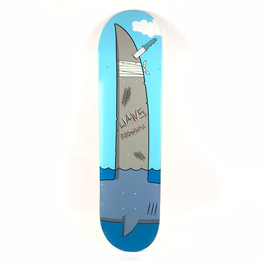 Birdhouse Aaron 'Jaws' Homoki Shark Fin Blue/Grey 8.25" Skateboard Deck