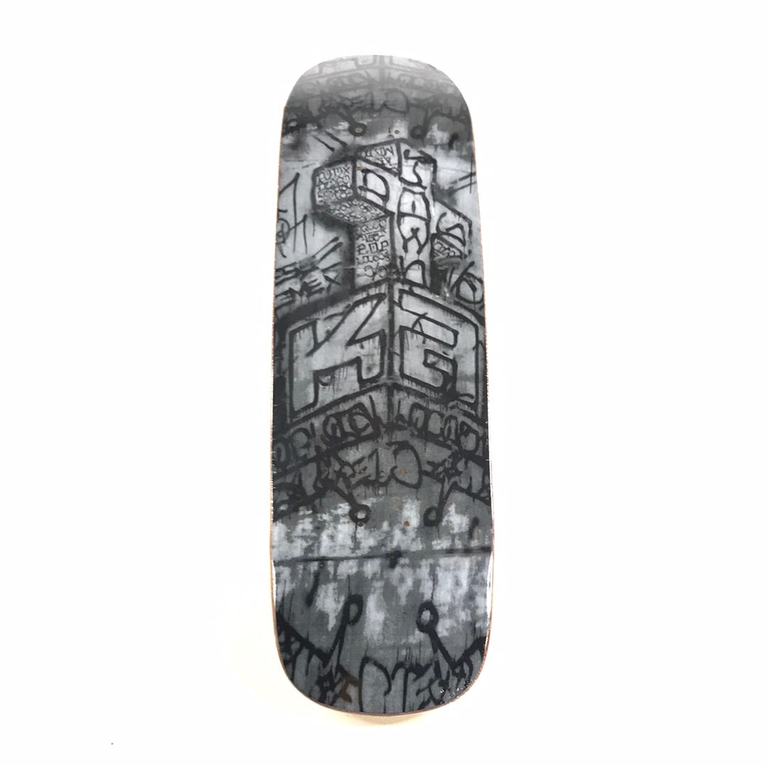 Dogtown Team Graffiti Grey 8.375” Skateboard Deck