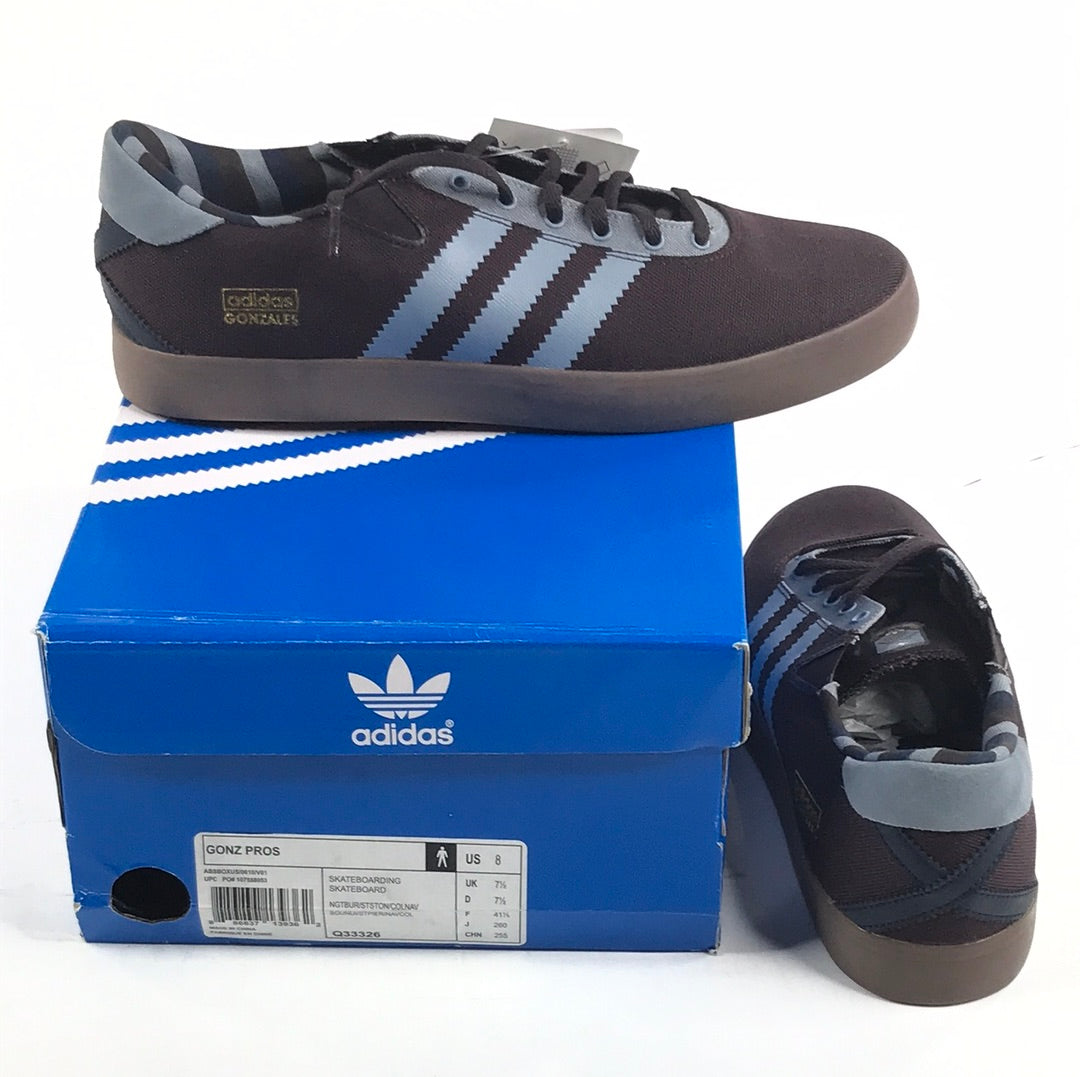 Adidas Skate Gonz Pros NGTBUR/STSTON/COLNAV Q33326 US Mens Size 8