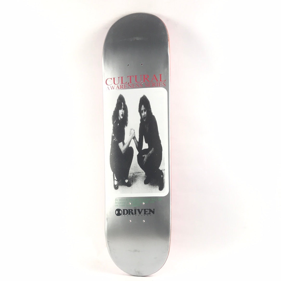 Driven Cultural Awareness Silver/White/Black 8.125" Skateboard Deck