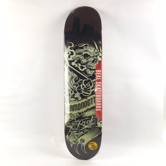Real Peter Ramondetta Smoking Skull Multi 7.75'' Skateboard Deck + DVD