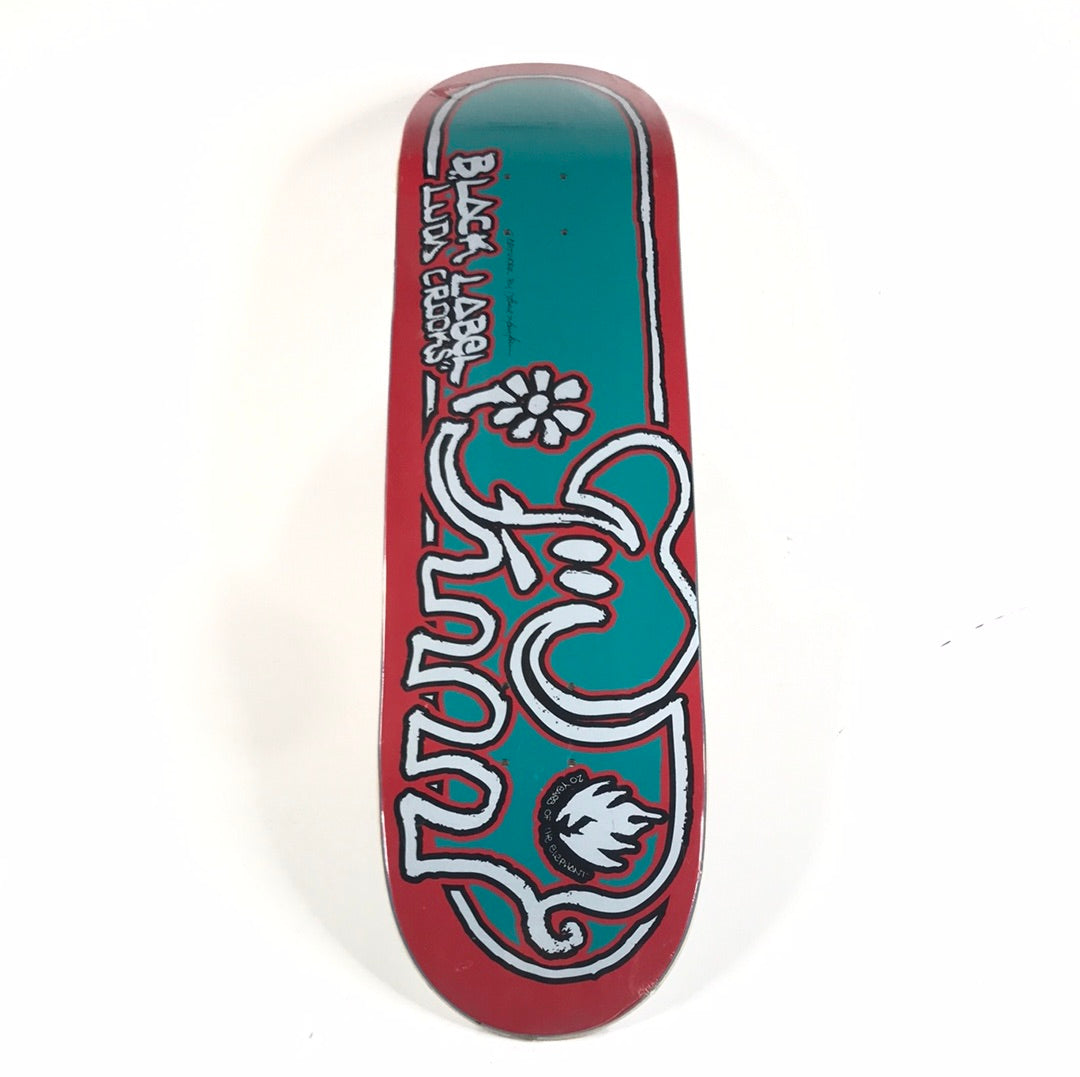 Black Label "Luda Crooks" Art By Lance Mountain Red/Teal 8.25" Skateboard Deck