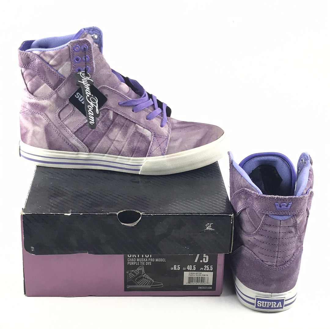 Supra Skytop Chad Muska  Purple Tie Dye US Mens Size 7.5