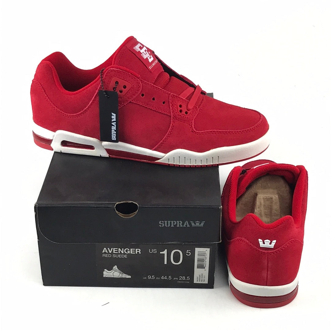 Supra Avenger Red Suede U.S. Mens 10.5