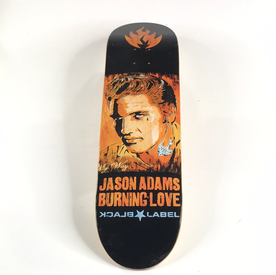 Black Label Jason Adams Burning Love Black 8.25 Skateboard Deck