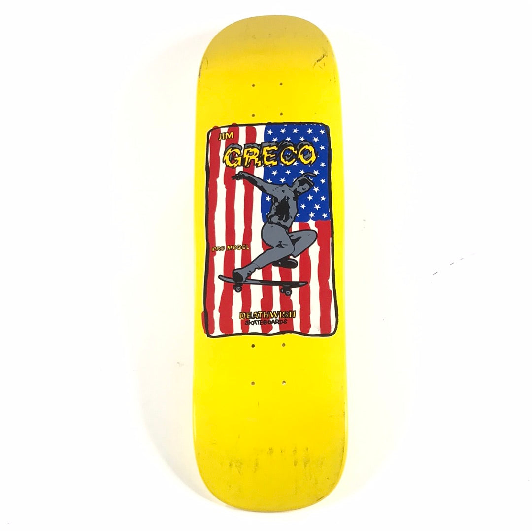 Deathwish Jim Greco American Flag Yellow 8.5'' Skateboard Deck