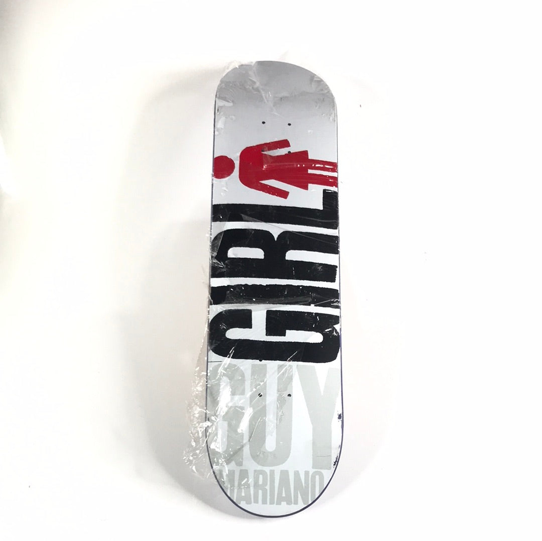 Girl Guy Mariano Logo White 7 3/4 Skateboard Deck