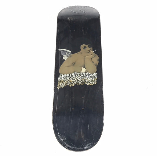 Fucking Awesome Smoking Angel Grey Woodgrain 8.5'' Skateboard Deck