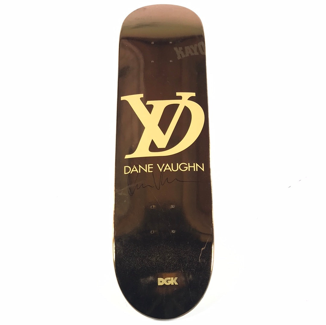 DGK Dane Vaughn Signed Gold 7.75" Skateboard Deck