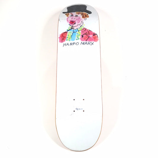 Harpo Marx Water Color White 8.25" Skateboard Deck