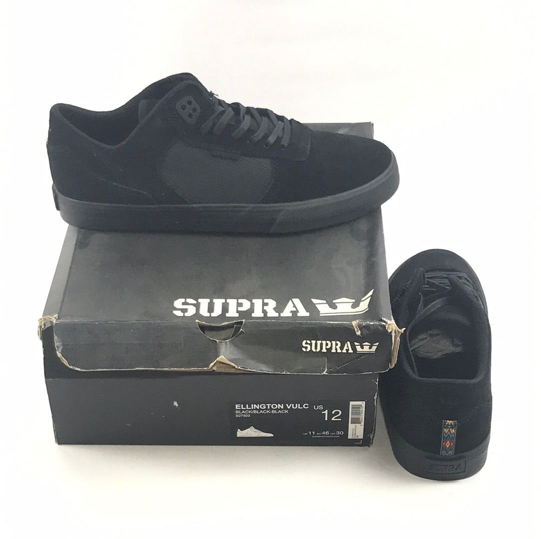 Supra Ellington Vulc Black/Black-Black US Mens Size 12