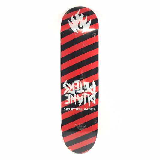 Black Label Duane Peters Red/Black Striped 8" Skateboard Deck