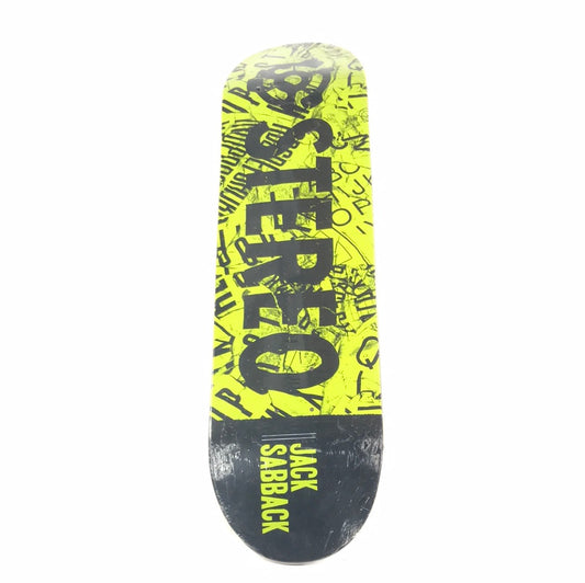Stereo Jack Sabback Letters Green 8.0 Skateboard Deck