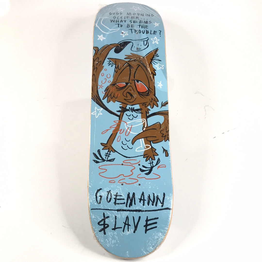 Slave Jon Goemann Drunk Owl Blue/Brown 8.18'' Skateboard Deck