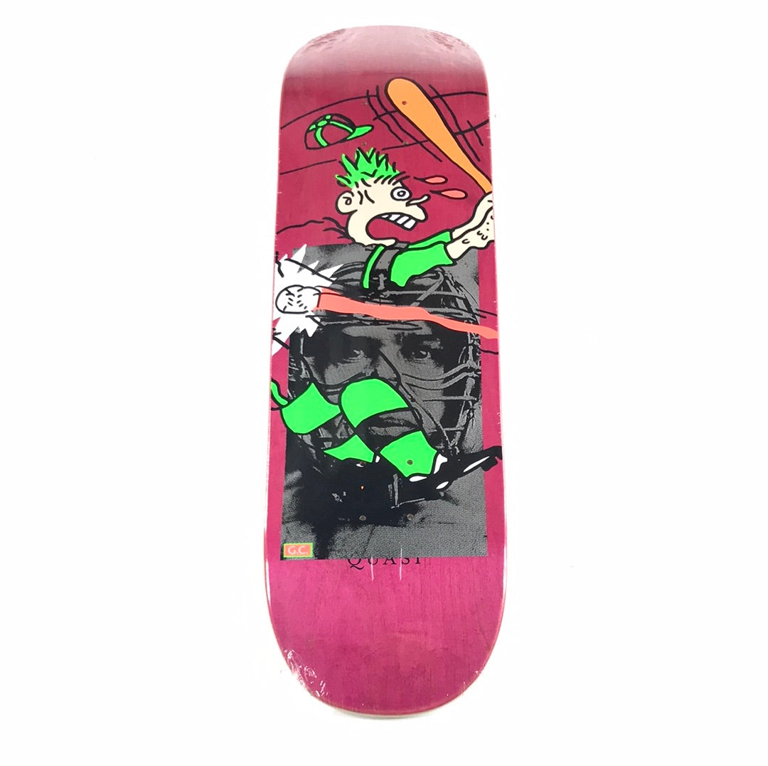 Quasi Gilbert Crocket Baseball Player Pink 8.5 Skateboard Deck