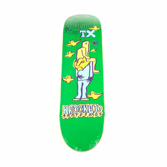 Krooked Guest Pro Rodrigo TX Birds Green 8.06'' Skateboards Deck