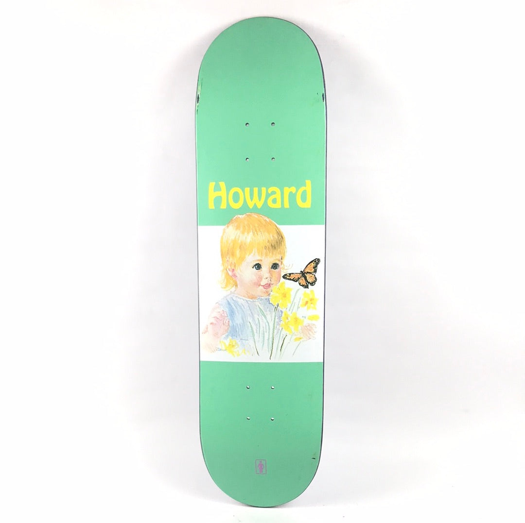 Girl Rick Howard Child Drawing Light Green 8.25" Skateboard Deck