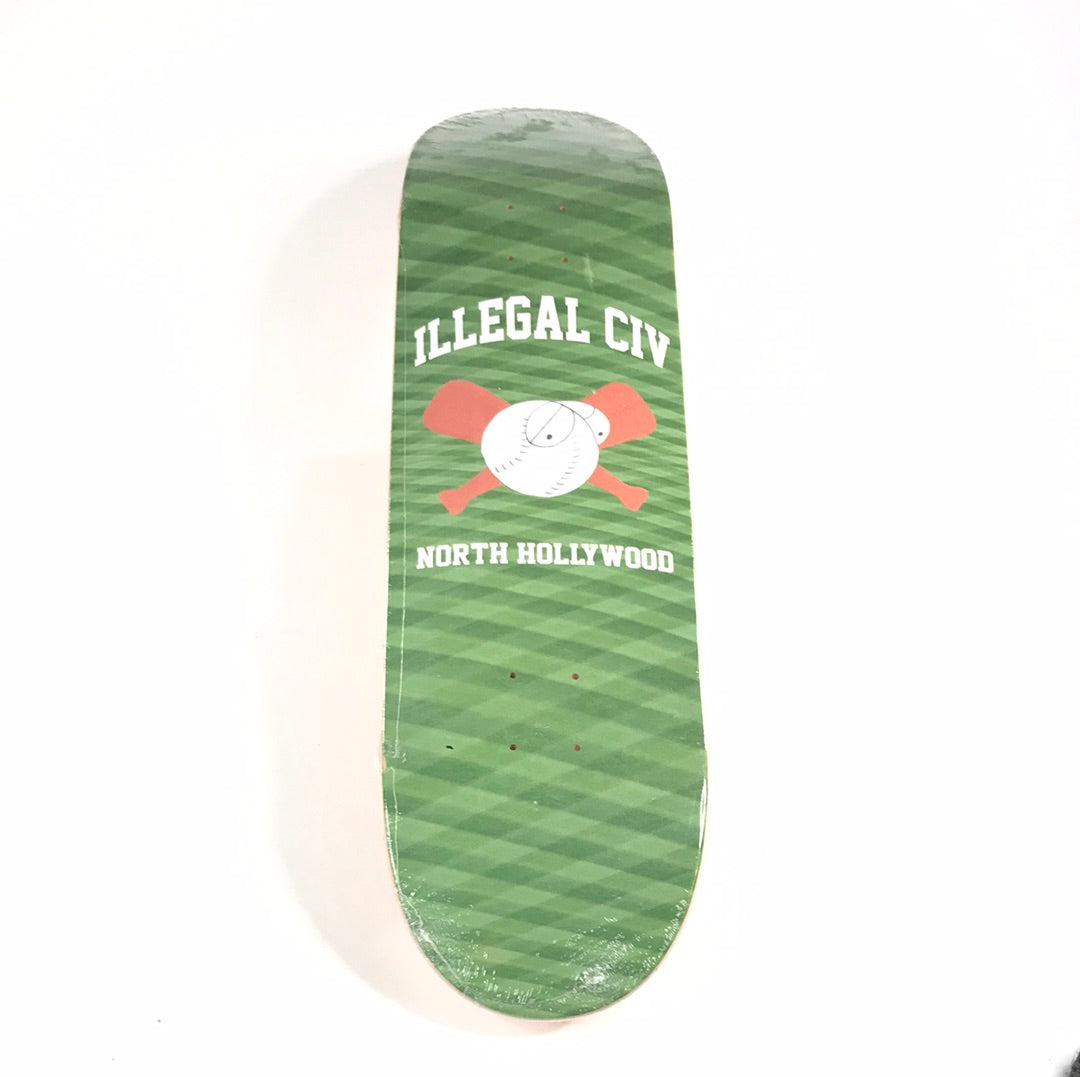 Illegal Civ North Hollywood Baseball Green 8.5" Skateboard Deck