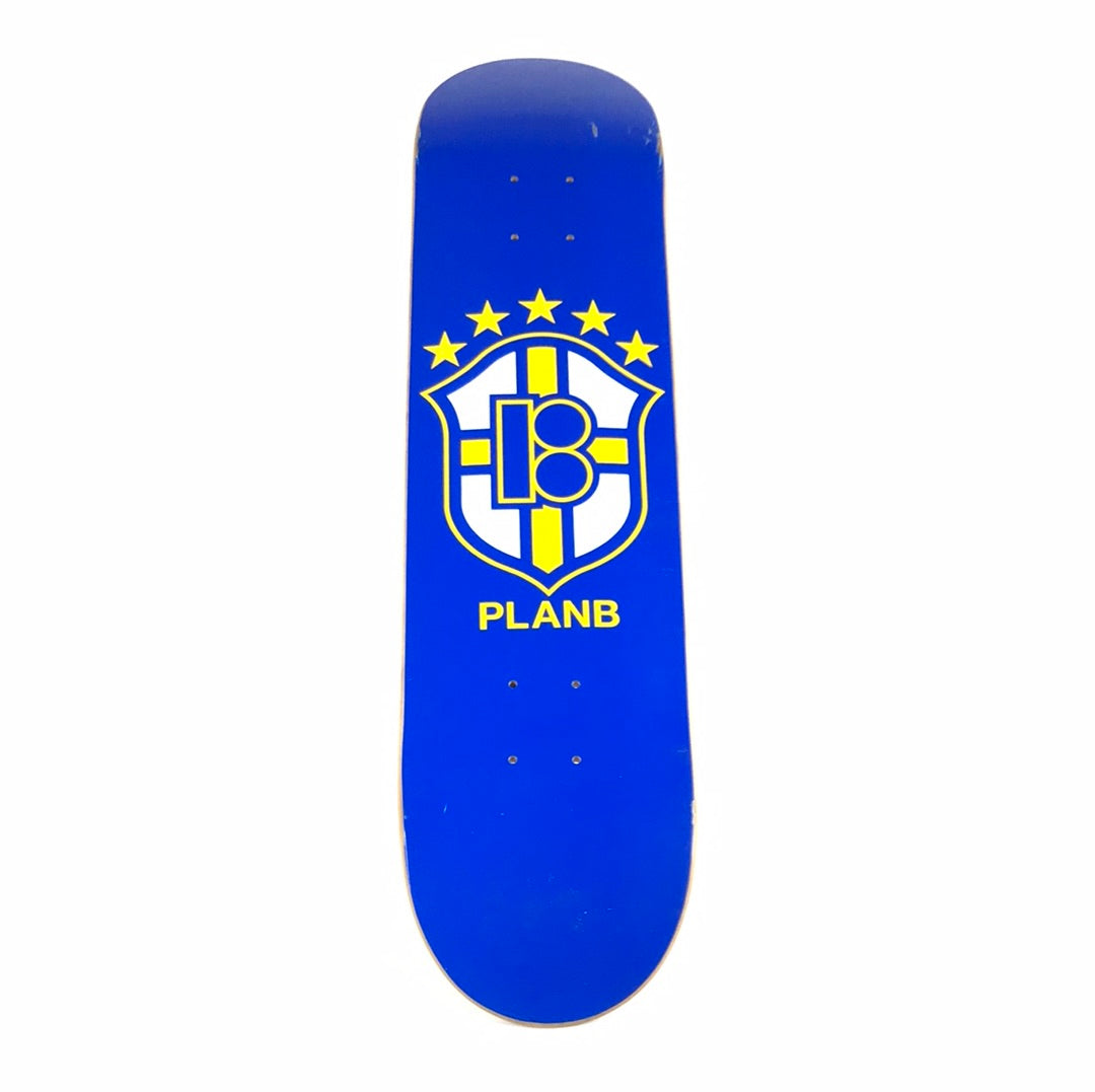Plan B Team Crest Blue/Yellow 7.5" Skateboard Deck