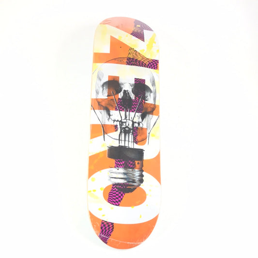 Zero Strange World Skull Lightbulb Orange/Pink 8.5 Skateboard Deck