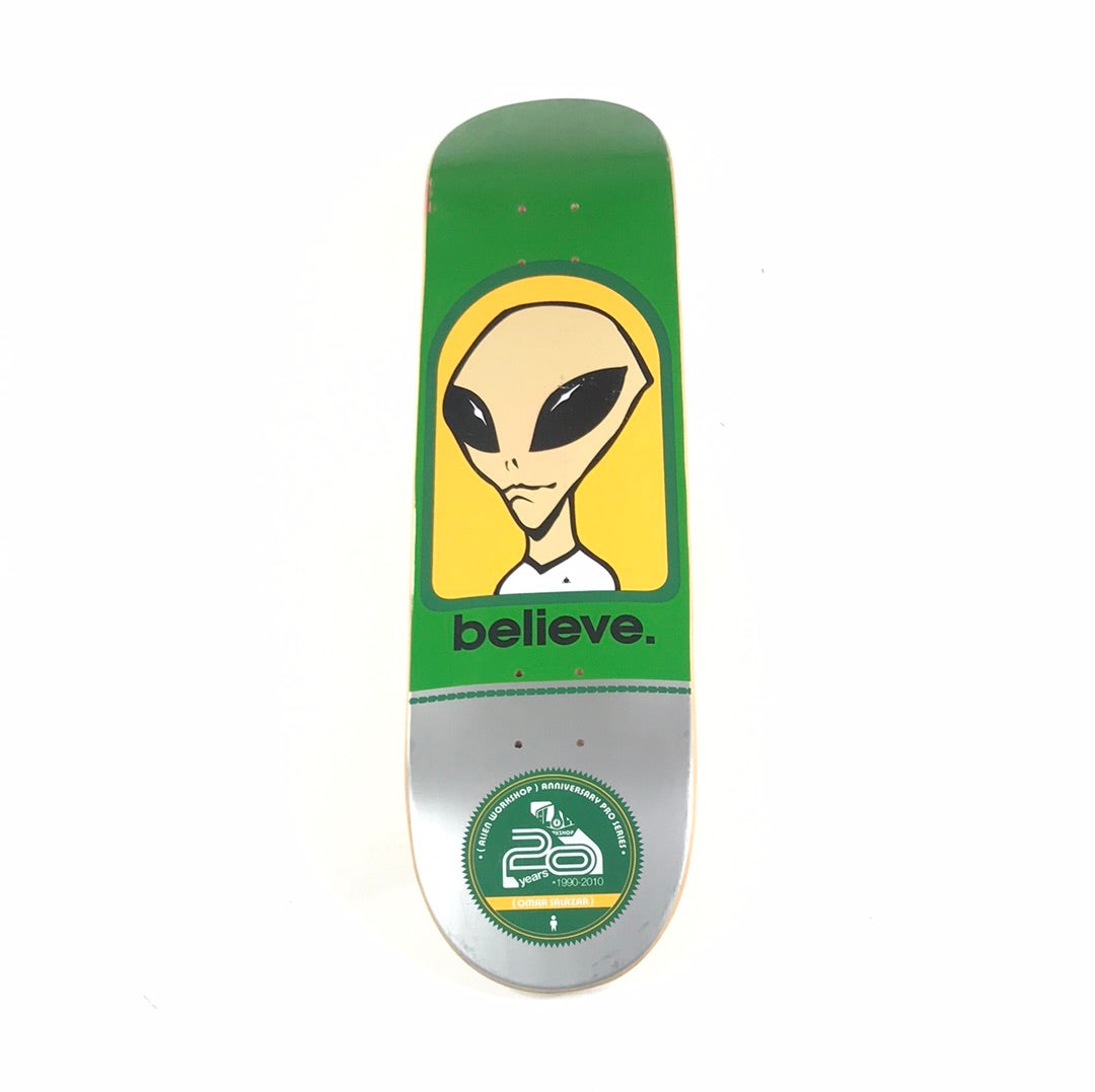 Alien Workshop Omar Salazar Believe Green 7.75" Skateboard Deck