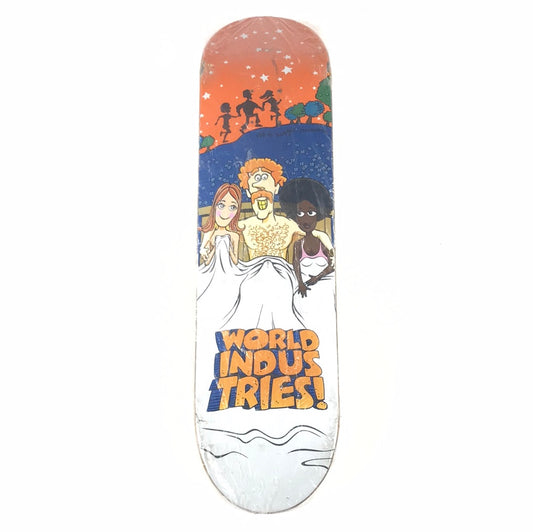 World Industries 3 is the Magic Number Team Board Orange 8.0 Skateboard deck