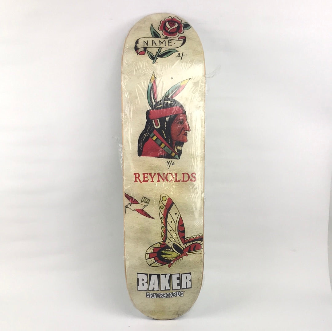 Baker Andrew Reynolds Tattoo 2010 Name Tan 8.5'' 4/6 Skateboard Deck