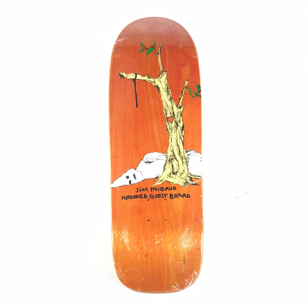 Krooked Jim Thibaud Guest Model Dead Racist Orange 9.75'' Skateboard Deck 4/430