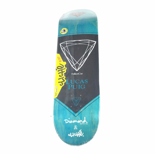 Cliche x Diamond Lucas Puig Trillion Cut Blue 8.3 Skateboard Deck