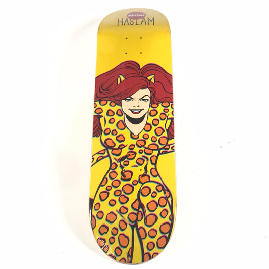 Almost Chris Haslam Cheetah Woman Yellow 8.38'' Skateboard Deck