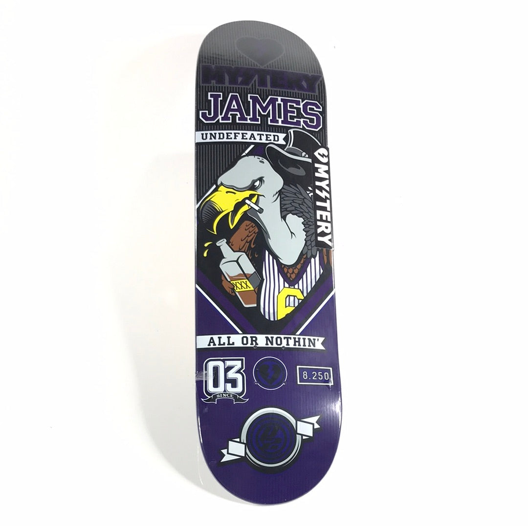 Mystery Windsor James Undefeated Purple 8.25 p2 Skateboard Deck