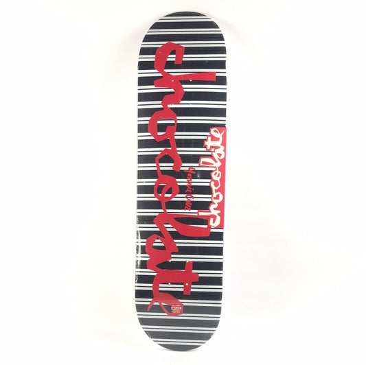 Chocolate Yonnie Cruz Striped Chunk One Off Black/White/Red 8.125" Skateboard Deck
