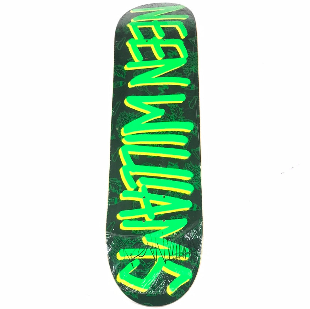 Deathwish Neen Williams Signed Green Spray 7.8" Skateboard Deck