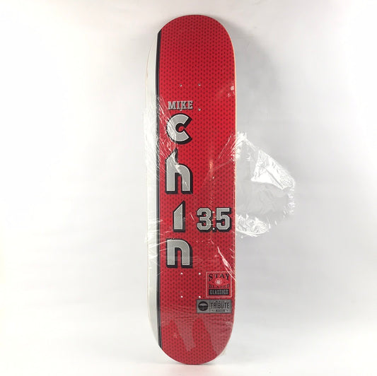 Tribute Mike Chin Jersey Red/White 8.0'' Skateboard Deck