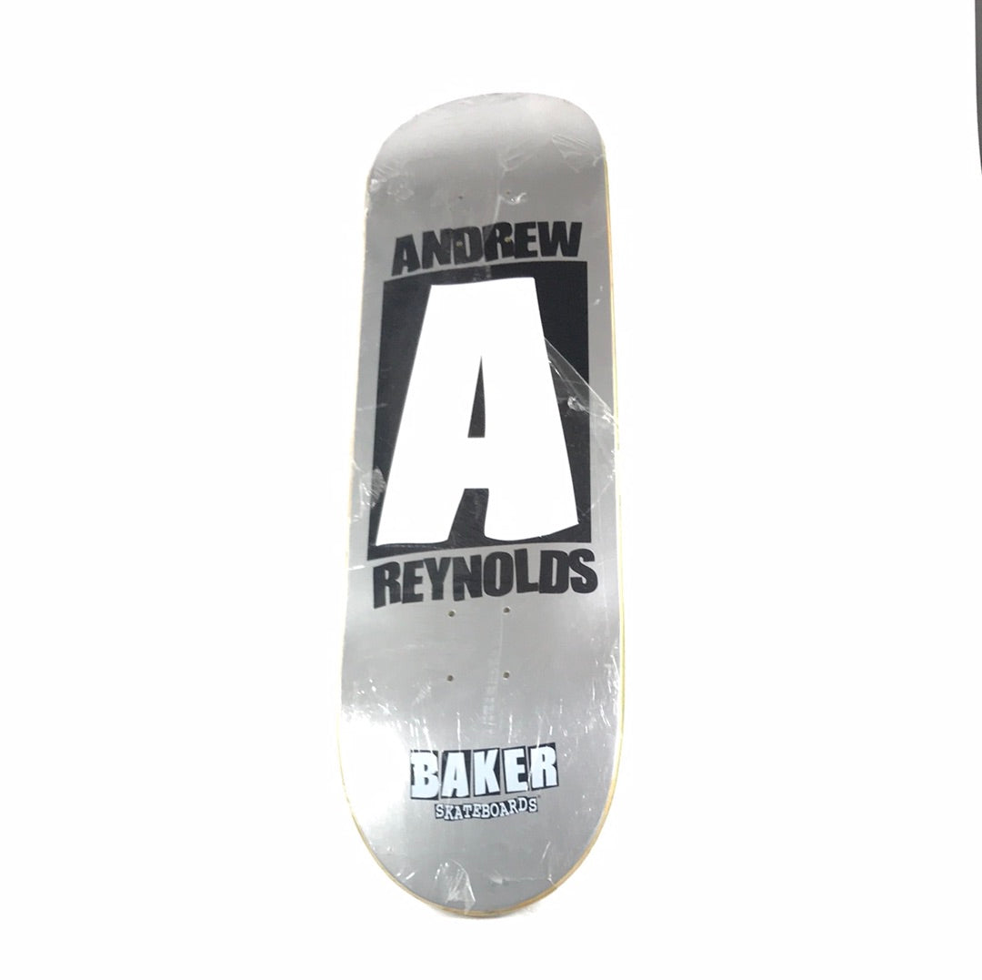 Baker Andrew Reynolds Initial Silver 8.5 Skateboard Deck