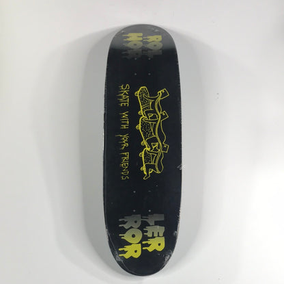 Roller Horror Skate With Your Friends Black/Yellow 9.0 Skateboard Deck