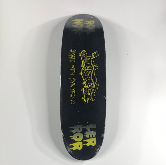 Roller Horror Skate With Your Friends Black/Yellow 9.0 Skateboard Deck