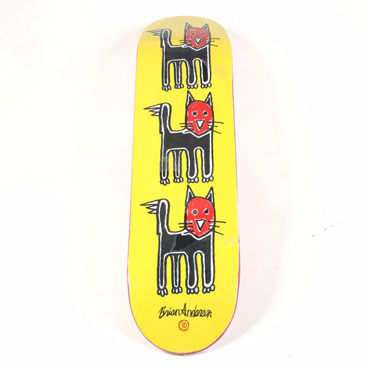 3D Brian Anderson Cat Yellow 8.0'' Skateboard Deck