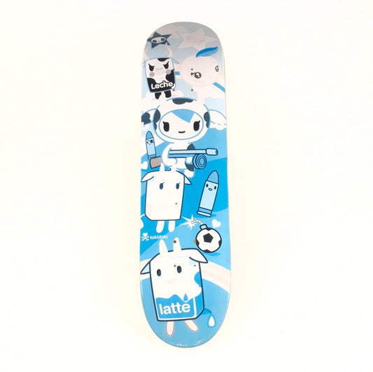 Tokidoki Team Leche Blue 7 3/8 Skateboard Deck