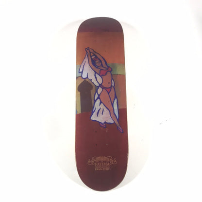 Passport Fatima Restaurant Belly Dancer Maroon/Brown Size 8.38" Vintage NOS Deck