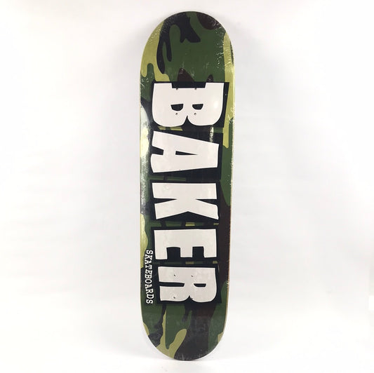 Baker Team Letters Camo/White 8.475" Skateboard Deck