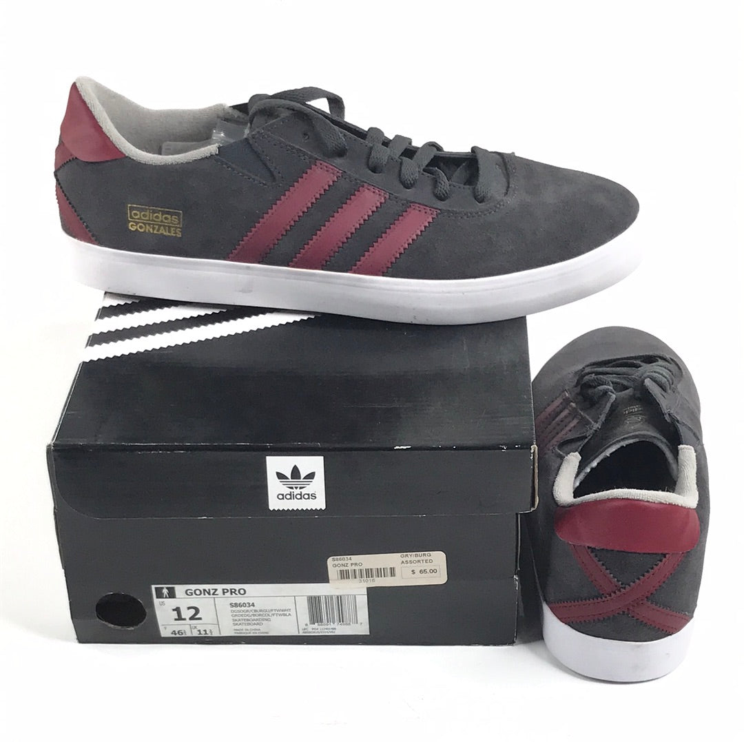 Adidas Skate Gonz Pro DGSOGR/CBURGU/FTWWHT S86034 US Mens Size 12