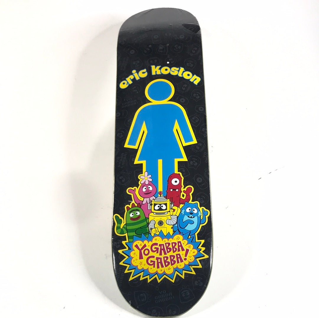 Girl Eric Koston Yo Gabba Gabba Black/Multi 8” Skateboard Deck